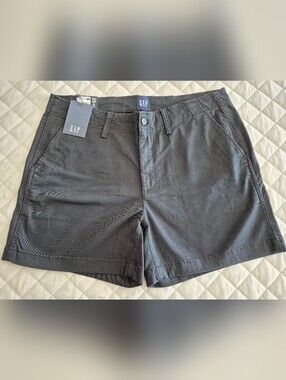 GAP Womens Flat-Front Chino Shorts Size 14